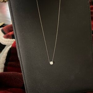 Elegant Silver Necklace with Crystal Pendant